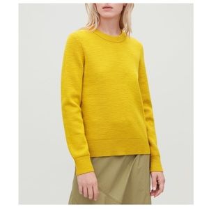 cos yellow sweater